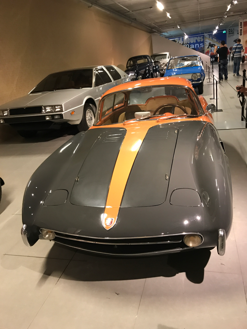 1955 Abarth 209A Boano Coupé. This car was designed by Mario Boano, a Ghia employee who wanted to build a sports car for the American market. This car was based on the Fiat 1100 with Abarth parts and a motor Abarth caressed to produce almost 80 horsepower, nearly doubling its output. After 12 cars were ordered by the American Abarth importer, the project fell apart and this was the only one built. It was sold to some lucky bastard in Chicago.
